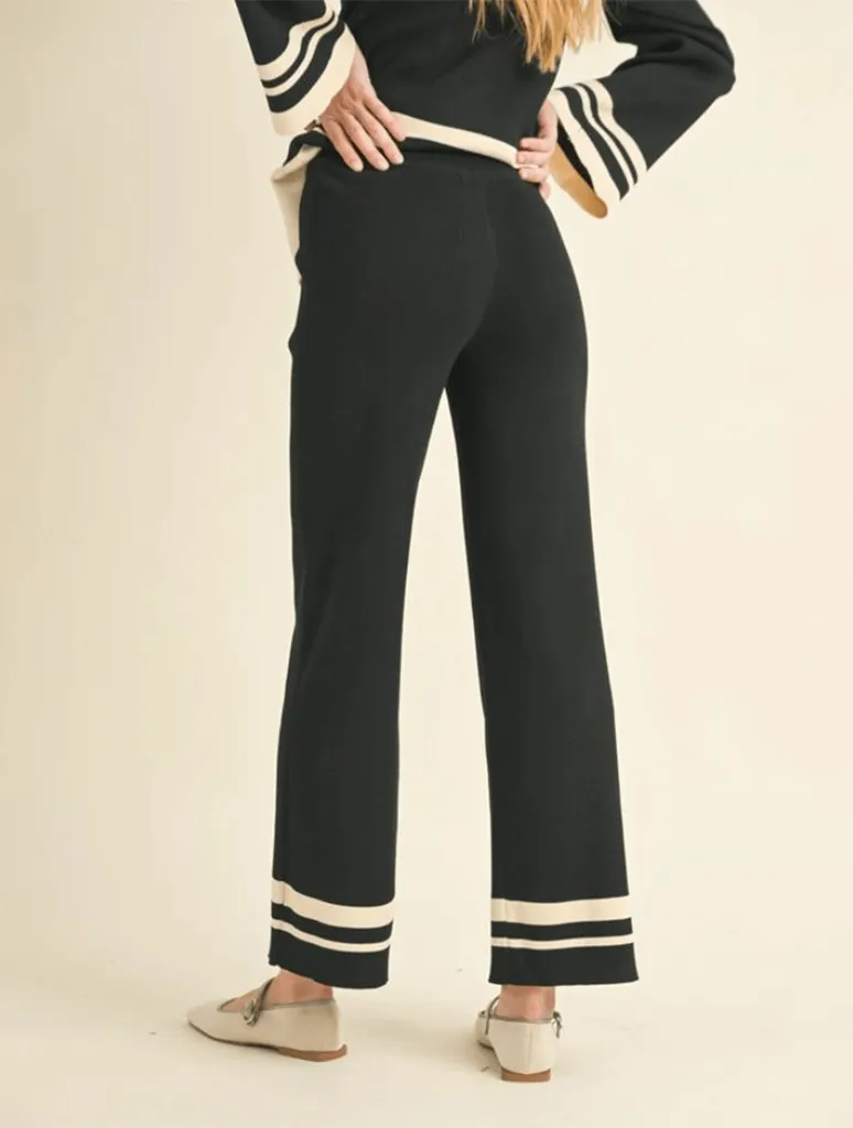 Border Striped Knitted Pant