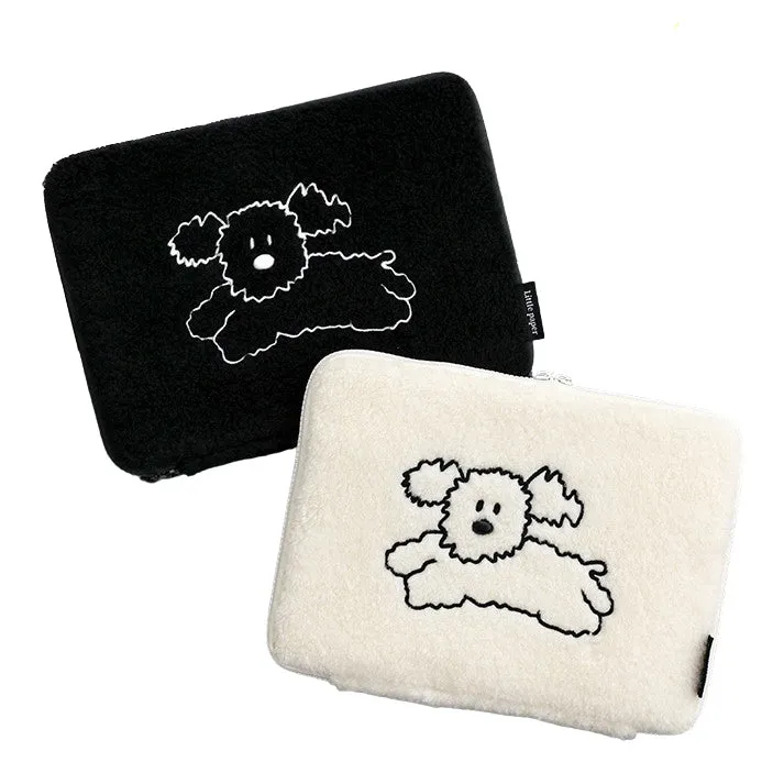 Boucle Cute Dogs Character 11 iPad Laptop Sleeves Cases Protective Covers Purses Handbags Square Sponge Pouches Designer School 