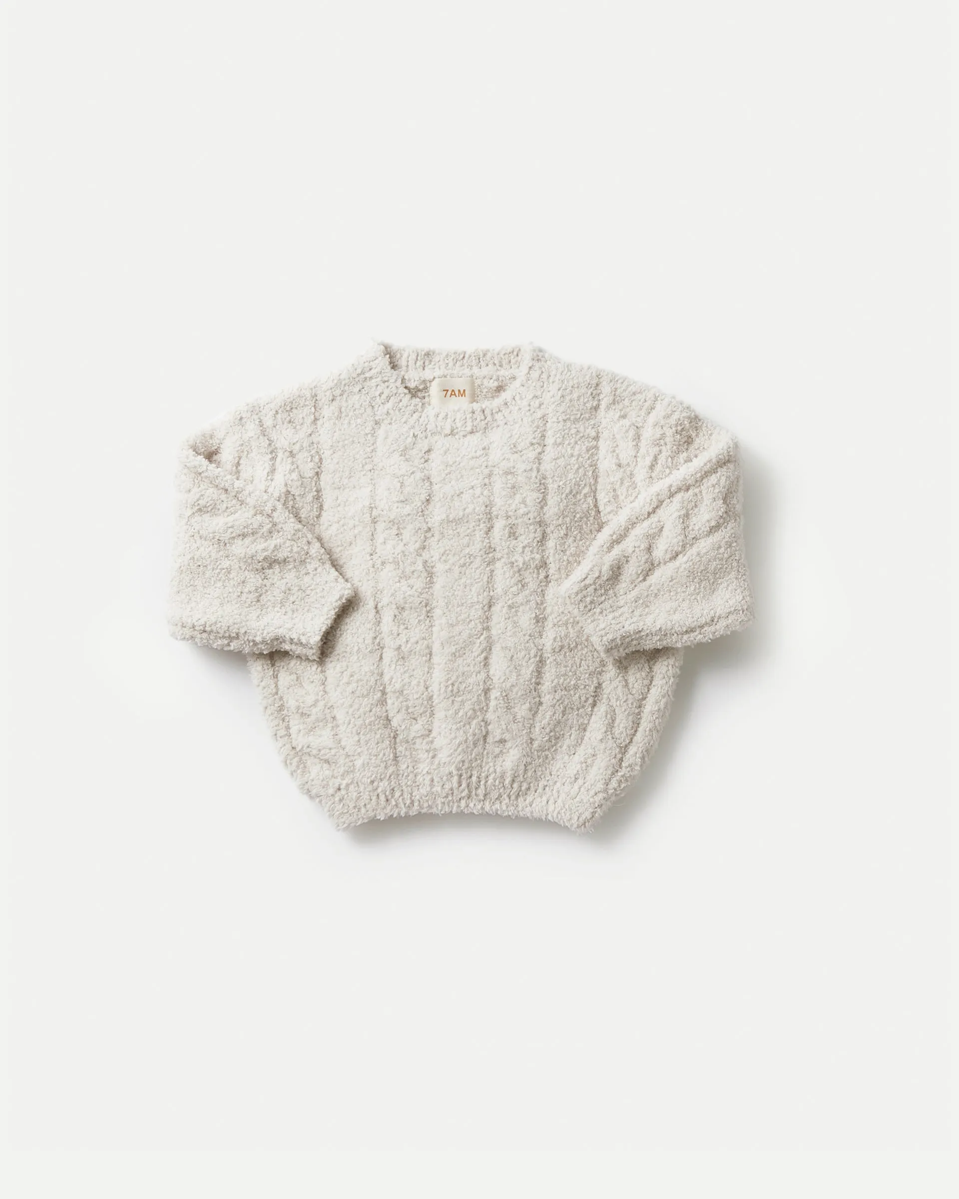 Boxy Cable Sweater - Fuzzy