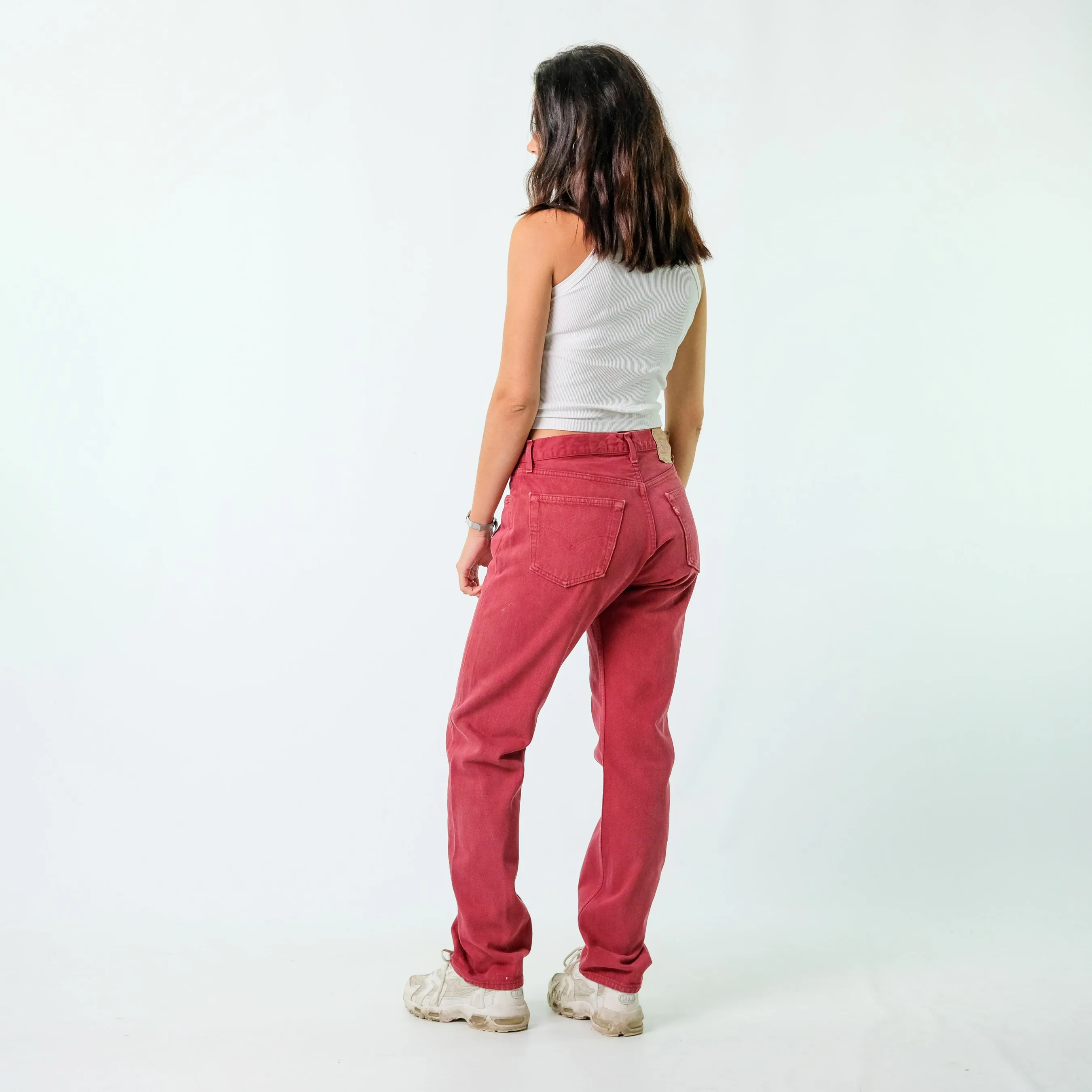 Burgundy Red y2ks Levi's Denim Jeans Baggy Pants (32x32)