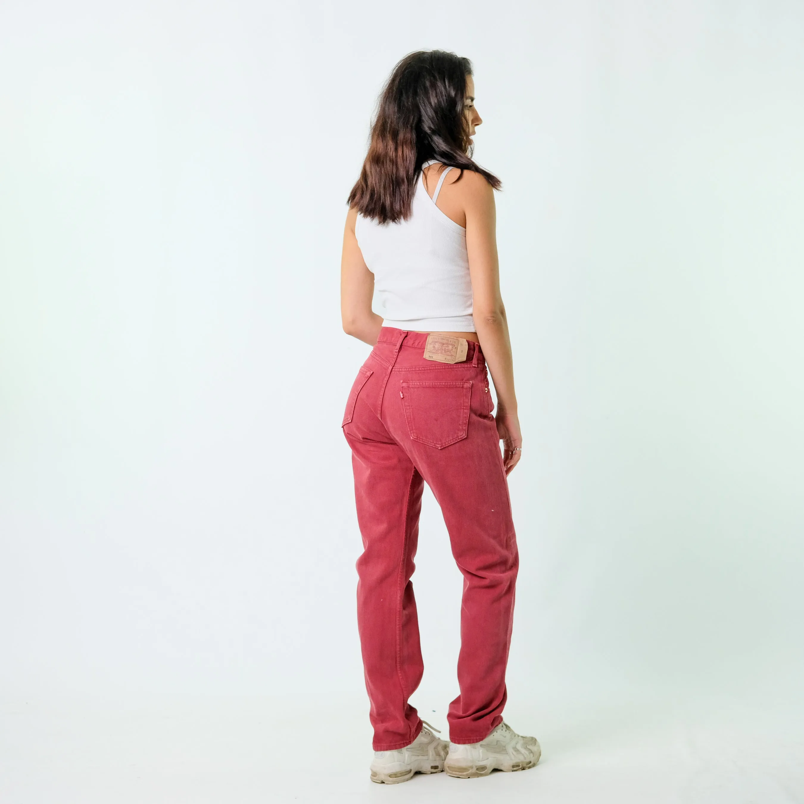 Burgundy Red y2ks Levi's Denim Jeans Baggy Pants (32x32)