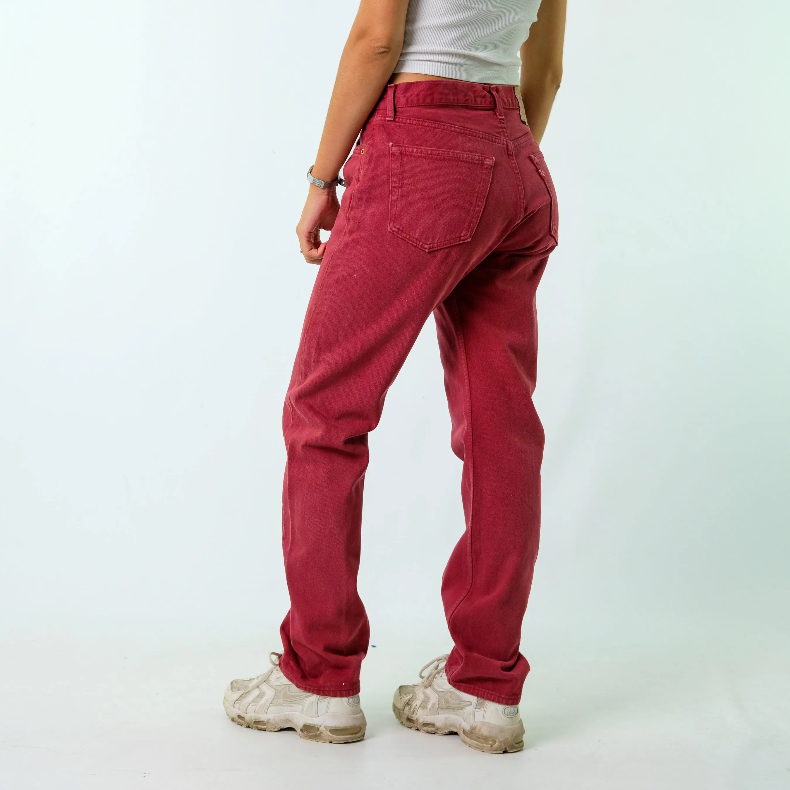 Burgundy Red y2ks Levi's Denim Jeans Baggy Pants (32x32)