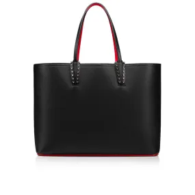 Cabata Tote bag - Grained calf leather and smooth calf leather - Black