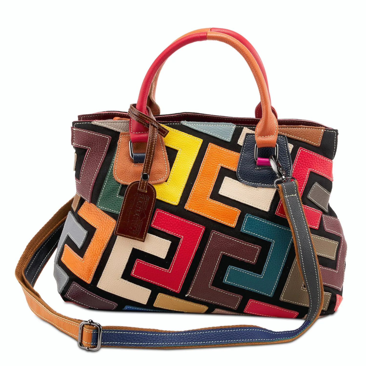  Captivate Double Handle Bag in Rainbow  