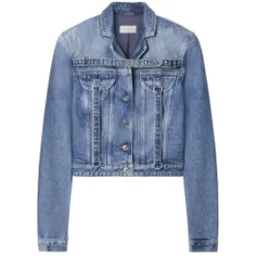 Cargo crop denim jacket