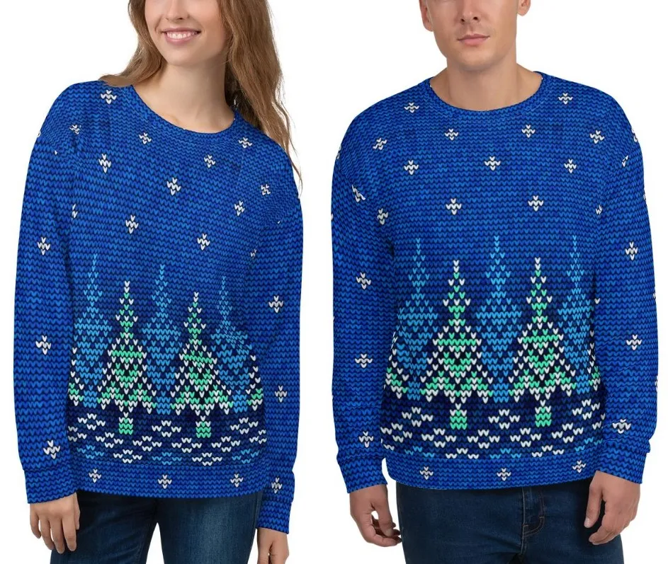 Christmas Sweater Print Unisex Sweatshirt