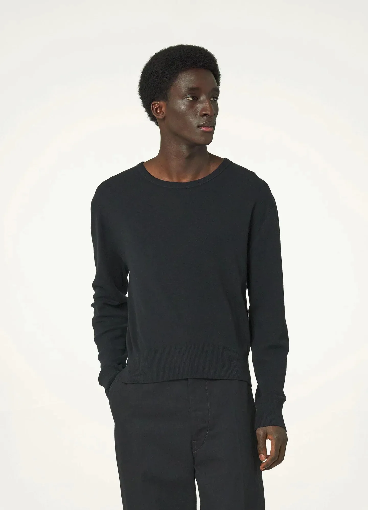 CHRISTOPHE LEMAIRE  |Crew Neck Unisex Wool Long Sleeves V-neck & Crew neck