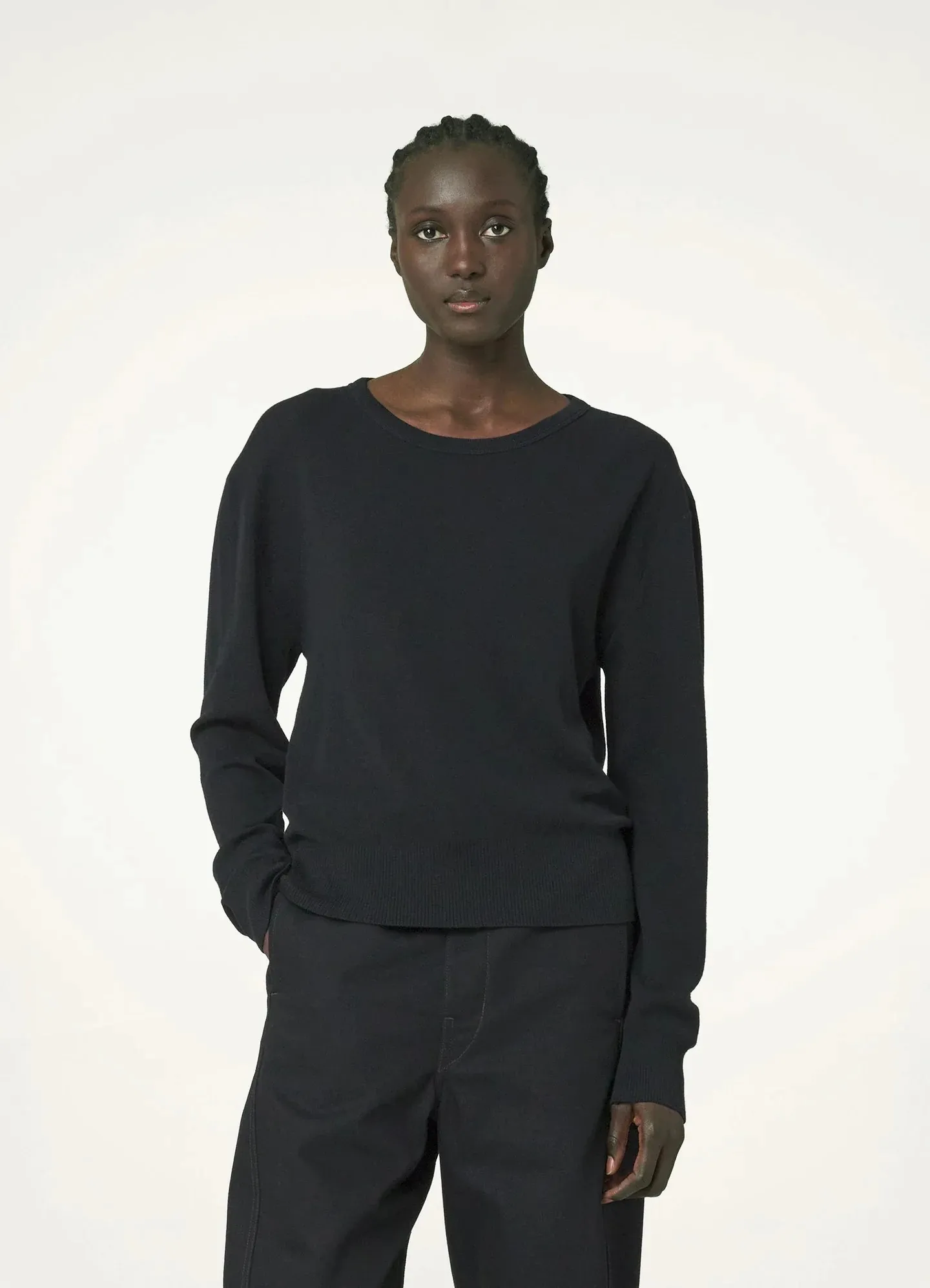 CHRISTOPHE LEMAIRE  |Crew Neck Unisex Wool Long Sleeves V-neck & Crew neck