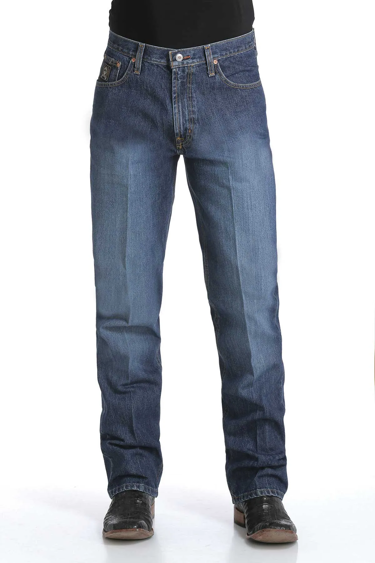 Cinch Mens Black Label Dark Jeans