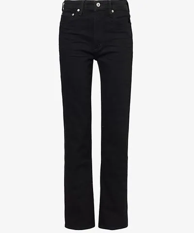 Citizens of Humanity Womens Abbey (Black) Zurie five-pockets straight-leg mid-rise stretch-regenerative-denim blend jeans