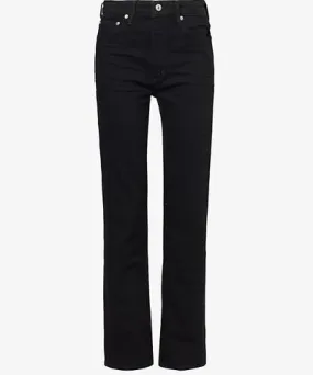 Citizens of Humanity Womens Abbey (Black) Zurie five-pockets straight-leg mid-rise stretch-regenerative-denim blend jeans