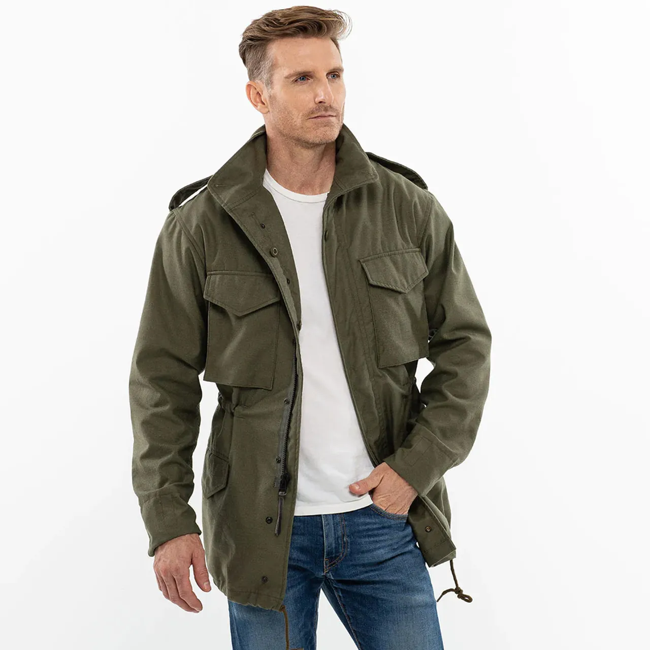 Cockpit USA M-65 Field Jacket Olive USA Made