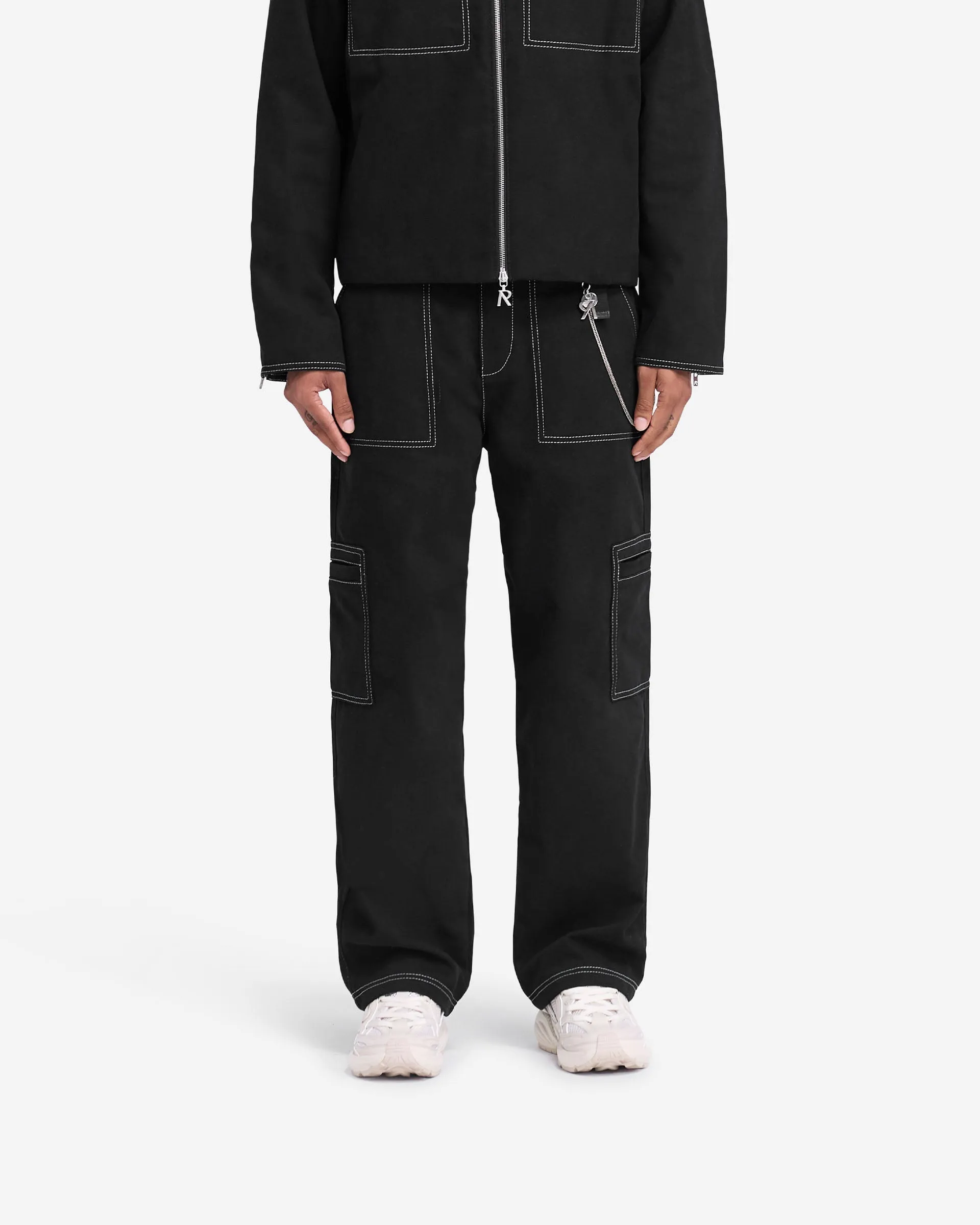 Contrast Stitch Pant - Jet Black