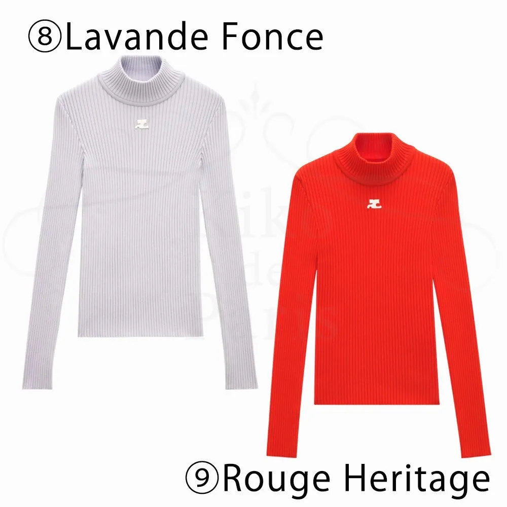 Courreges  |Casual Style Long Sleeves Plain Cotton High-Neck