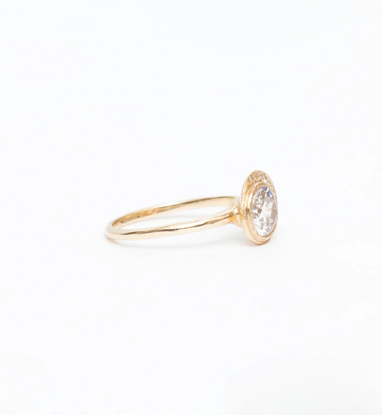 Crescent Diamond Ring