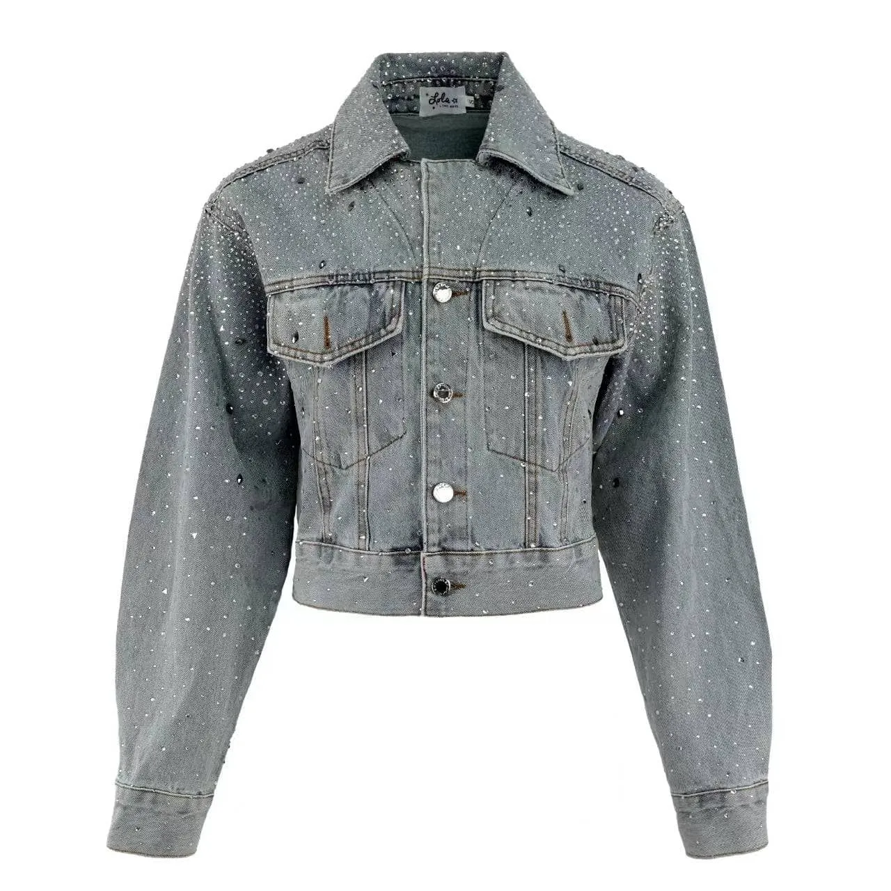 Crystal Bow Denim Jacket