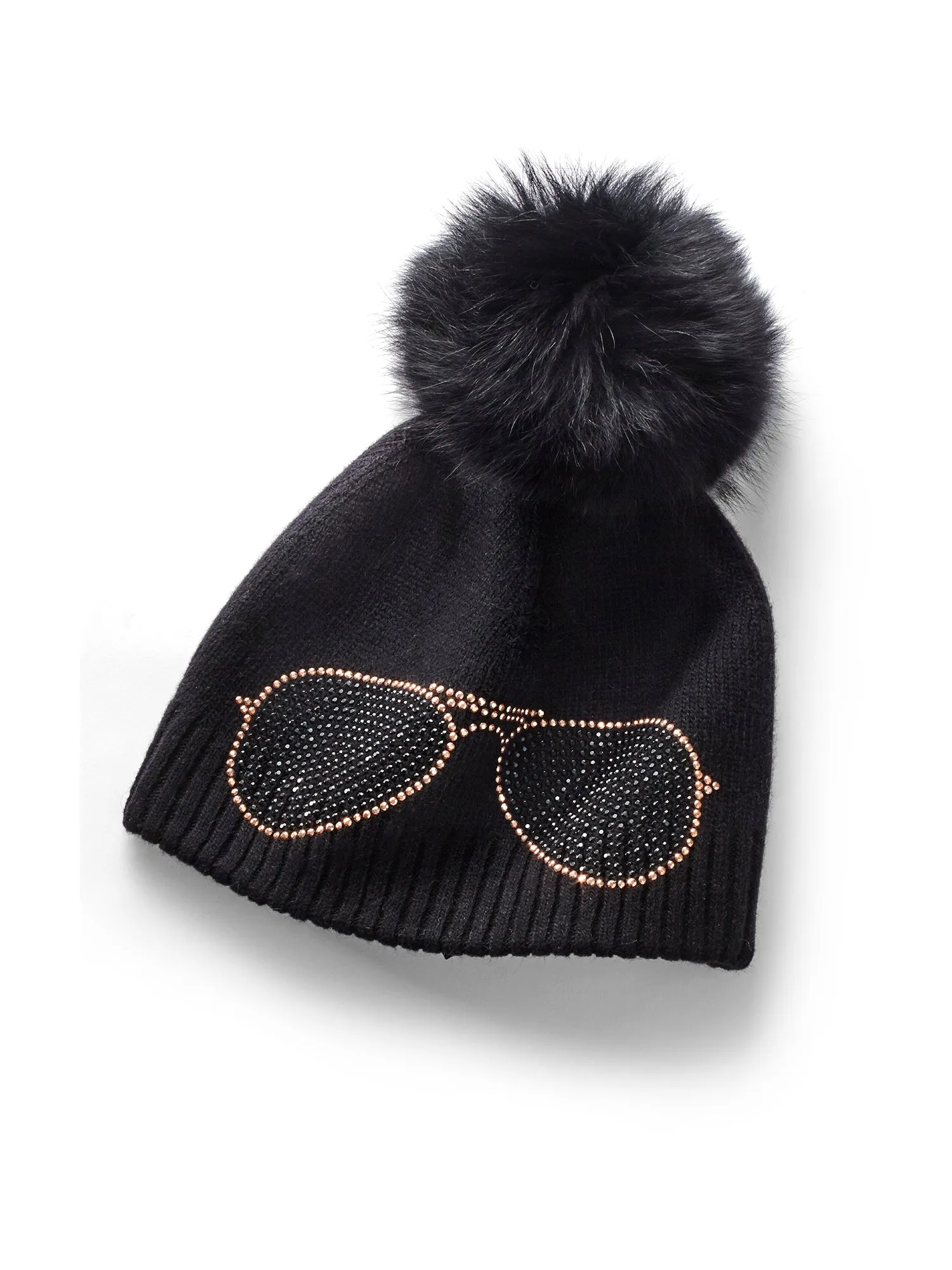 Crystal Sunglass Pom Hat