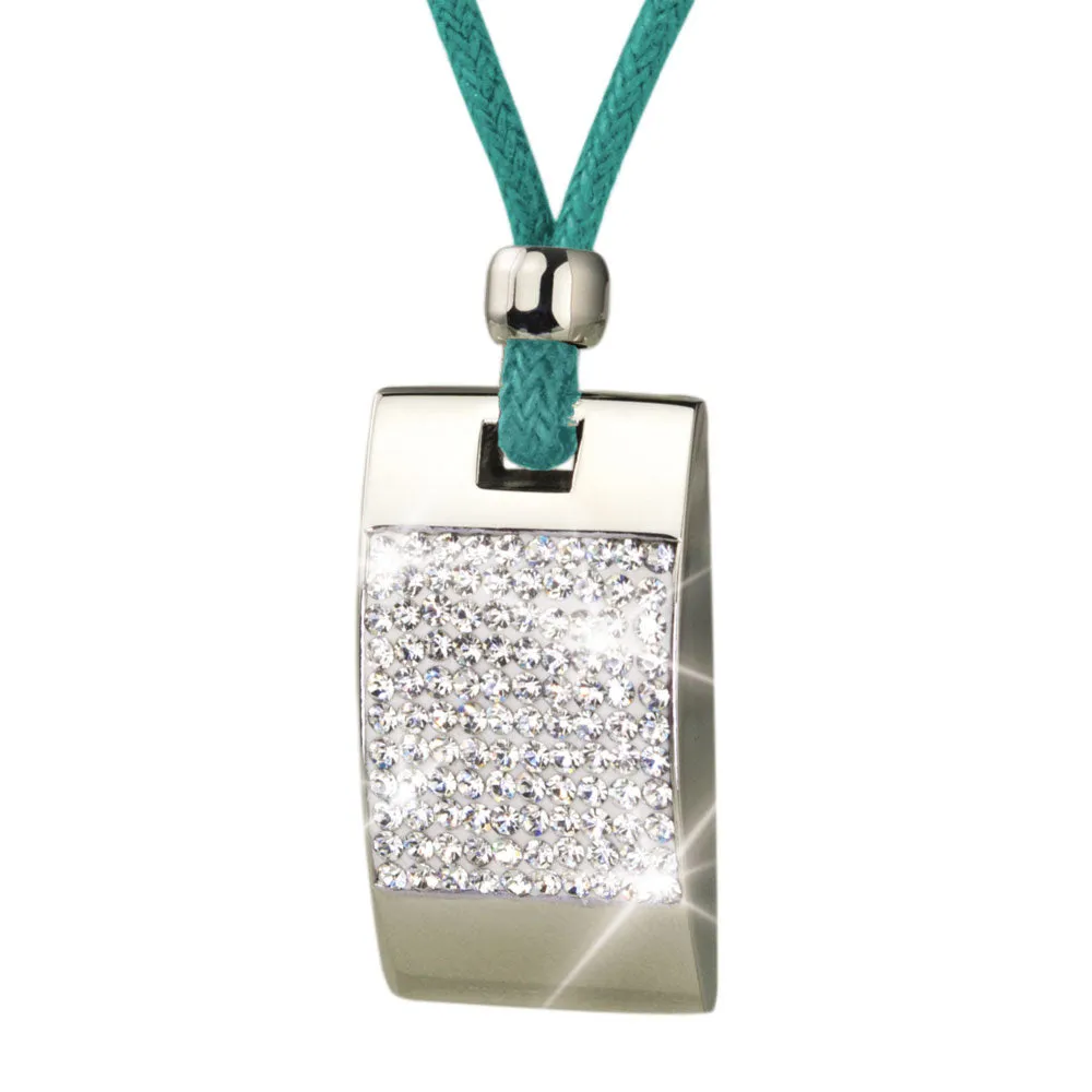 Crystal Tablet Turquoise Pendant