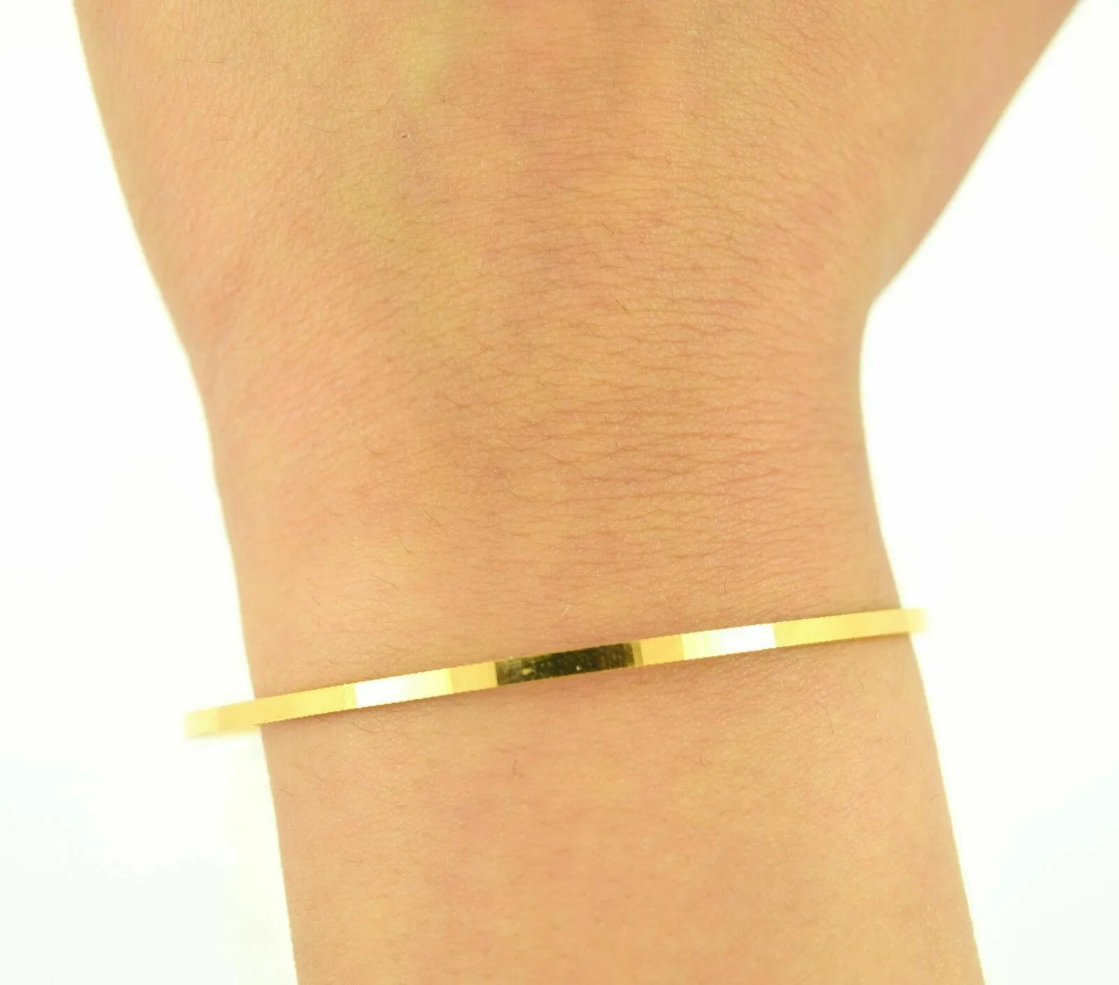 CUSTOM Handmade 22K SOLID GOLD BANGLE BRACELETS BRACELET Cuff pick your size