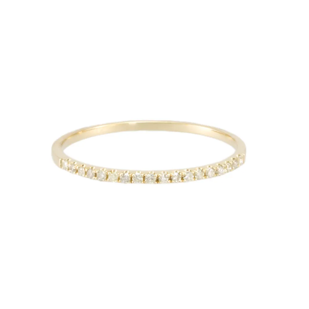 Diamond Semicircle Ring