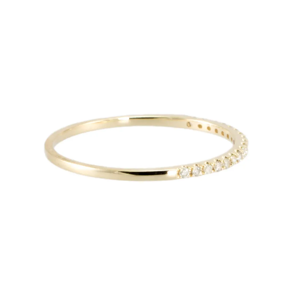 Diamond Semicircle Ring