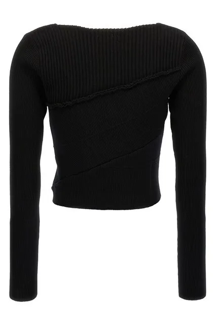 Dries Van Noten  |Crew Neck Casual Style Wool V-Neck Long Sleeves Plain