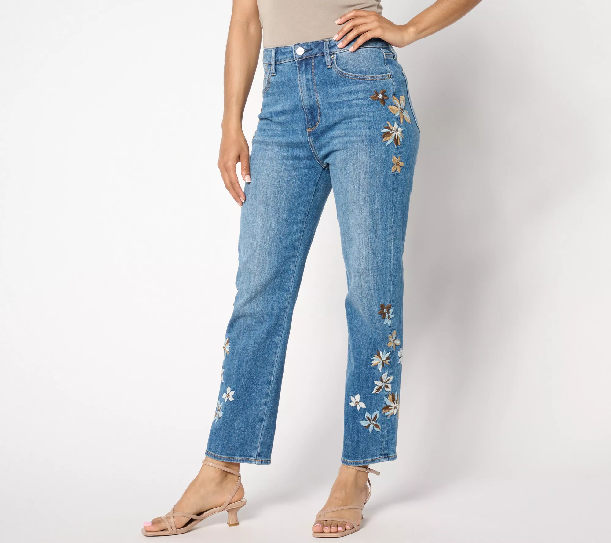 Driftwood Jeans Petite Royce Straight Ankle - Indigo Detached