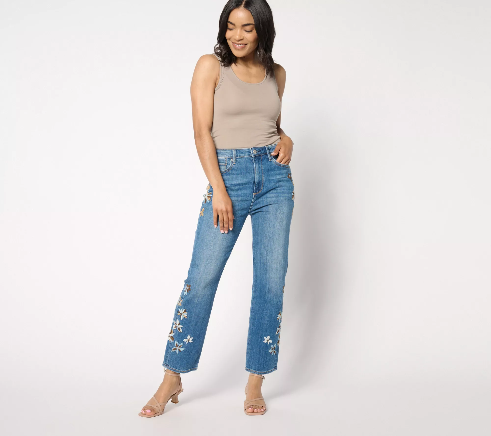 Driftwood Jeans Petite Royce Straight Ankle - Indigo Detached