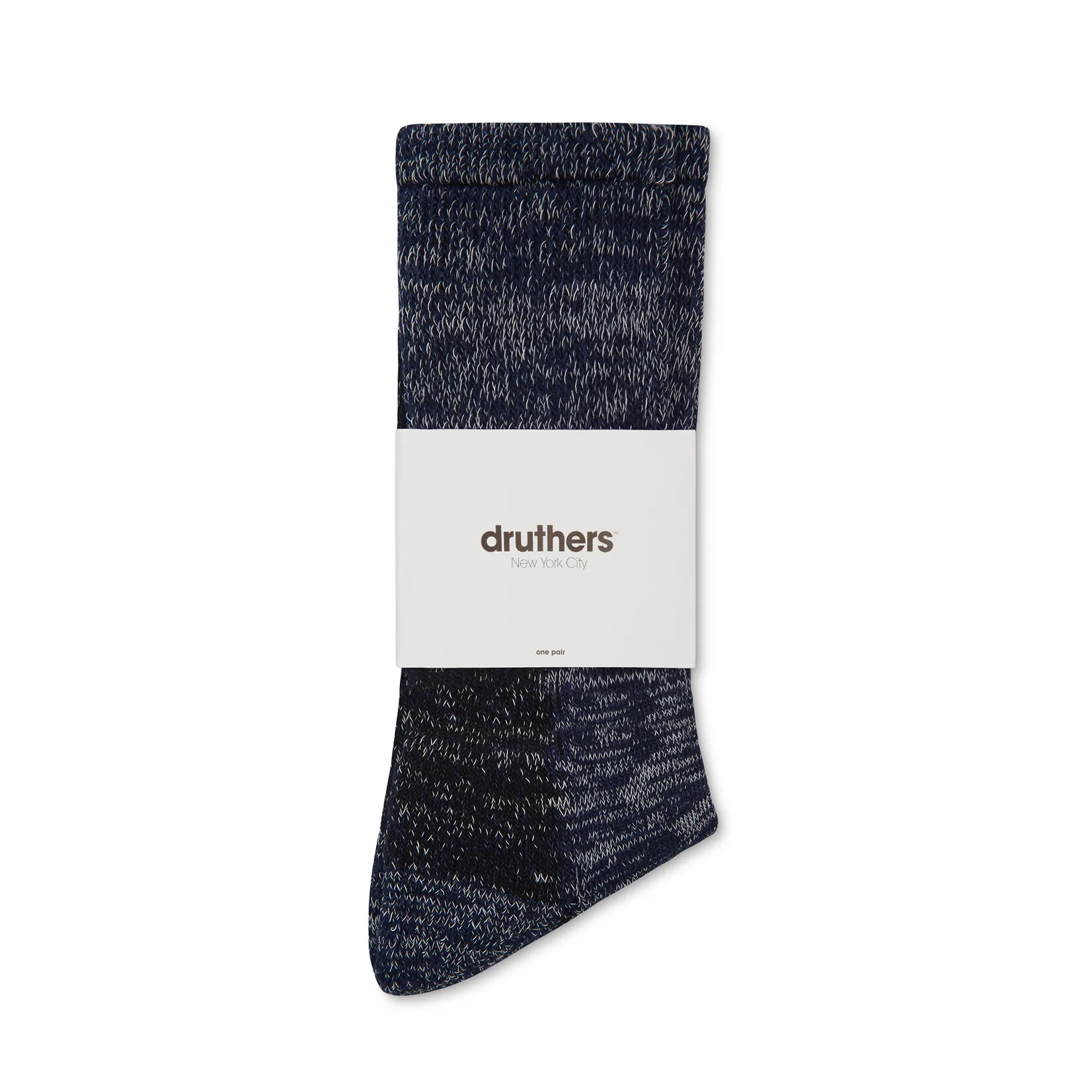 Druthers Organic Cotton Defender Boot Sock - Navy Mélange