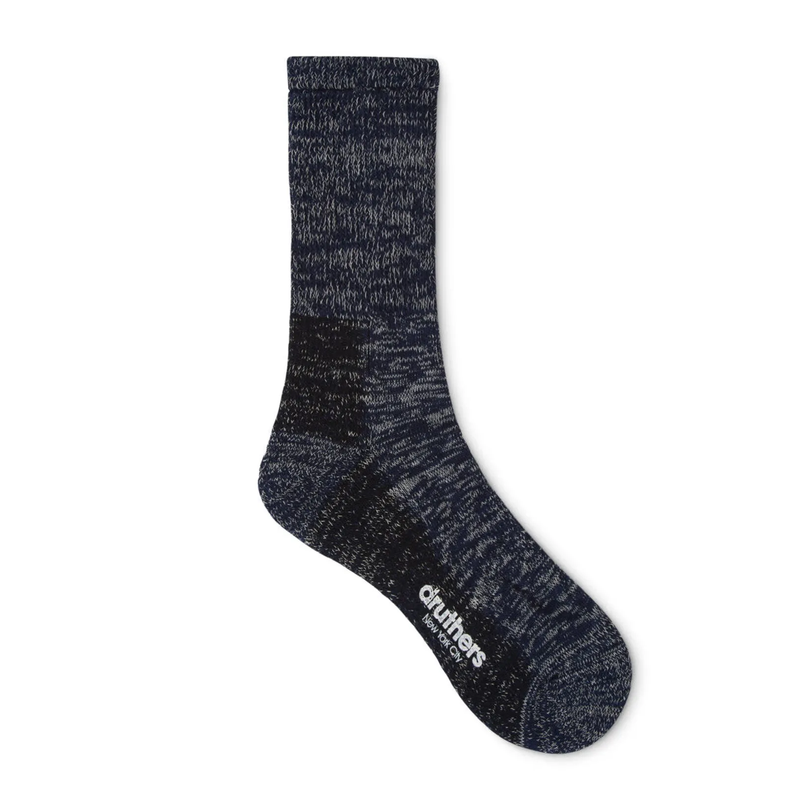 Druthers Organic Cotton Defender Boot Sock - Navy Mélange