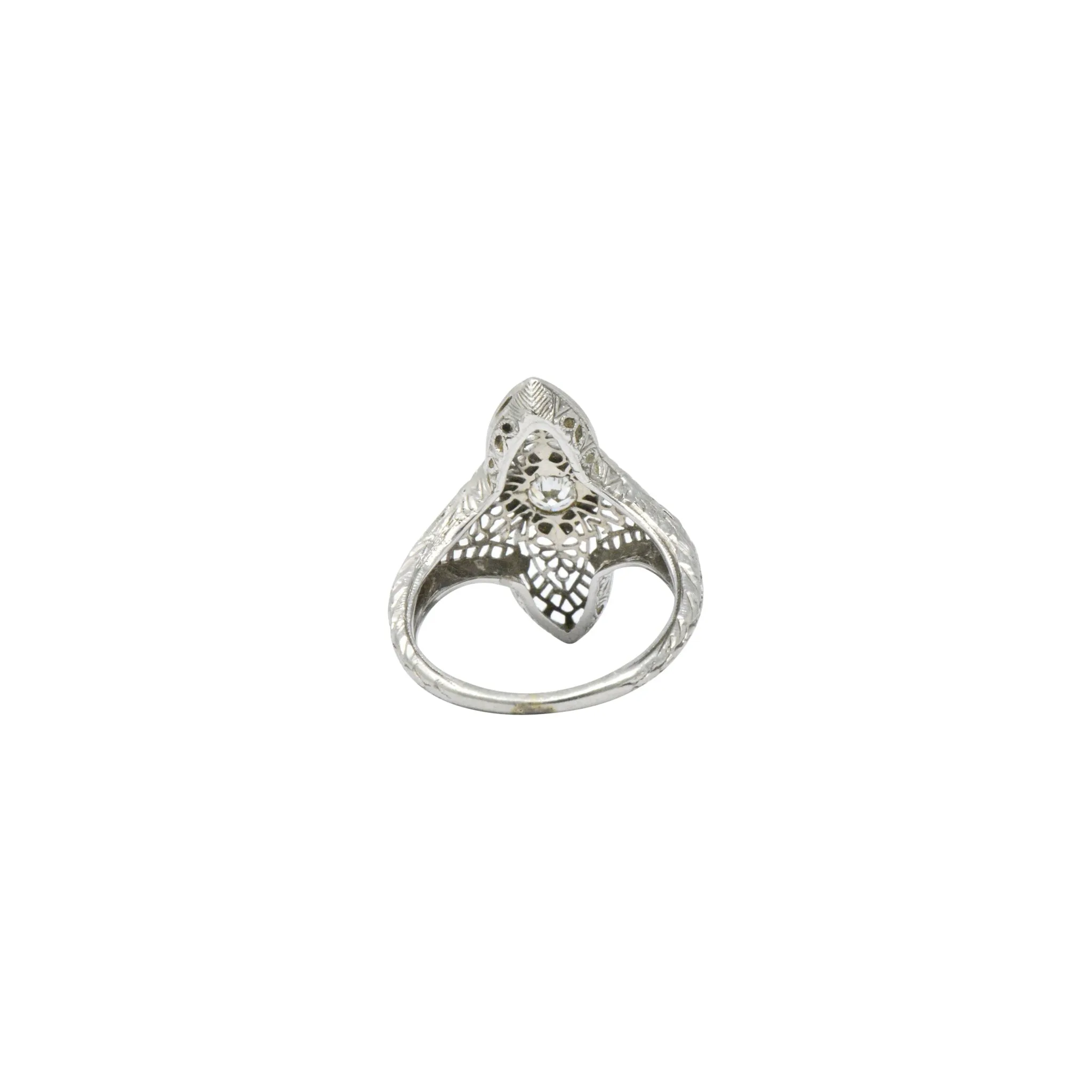 Edwardian .20 CTW Diamond & 18K White Gold Ring