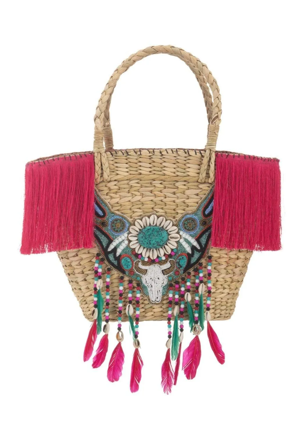 Embellished Basket Bag Boho