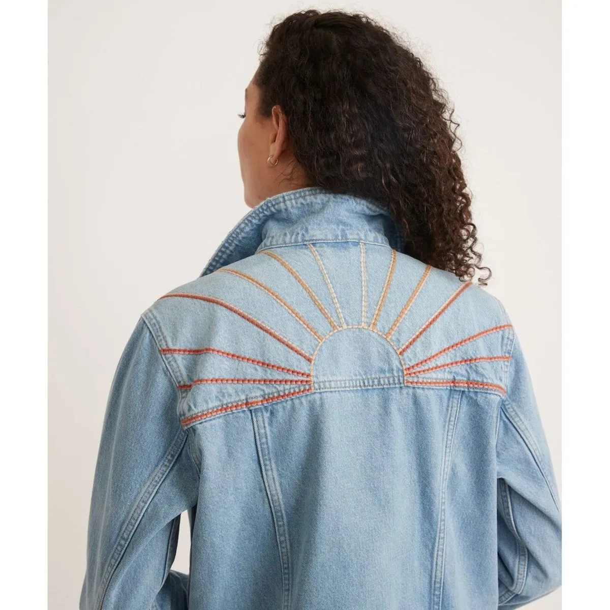 Embroidered Denim Jacket - Light Denim