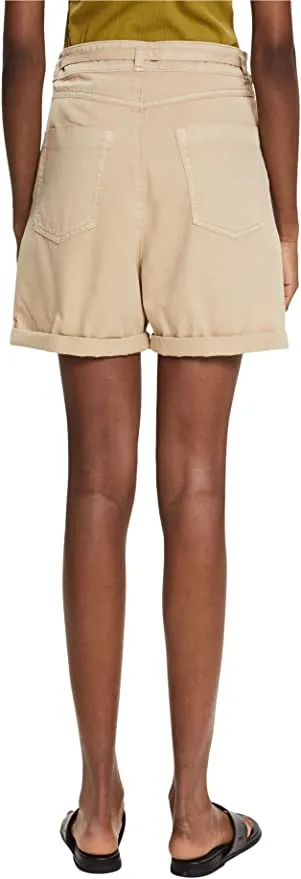 Esprit 8 Cotton Stretch Chino Shorts in Beige