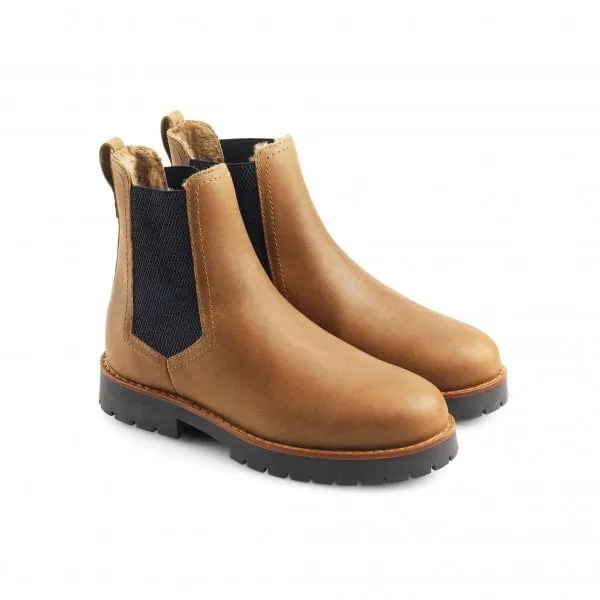 Fairfax & Favor Womens Sheepskin Boudica Chelsea Boot in Oak