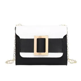 fashion korean style bump color Small square package pu stylish shoulder bag black and white ladies bag S1329147