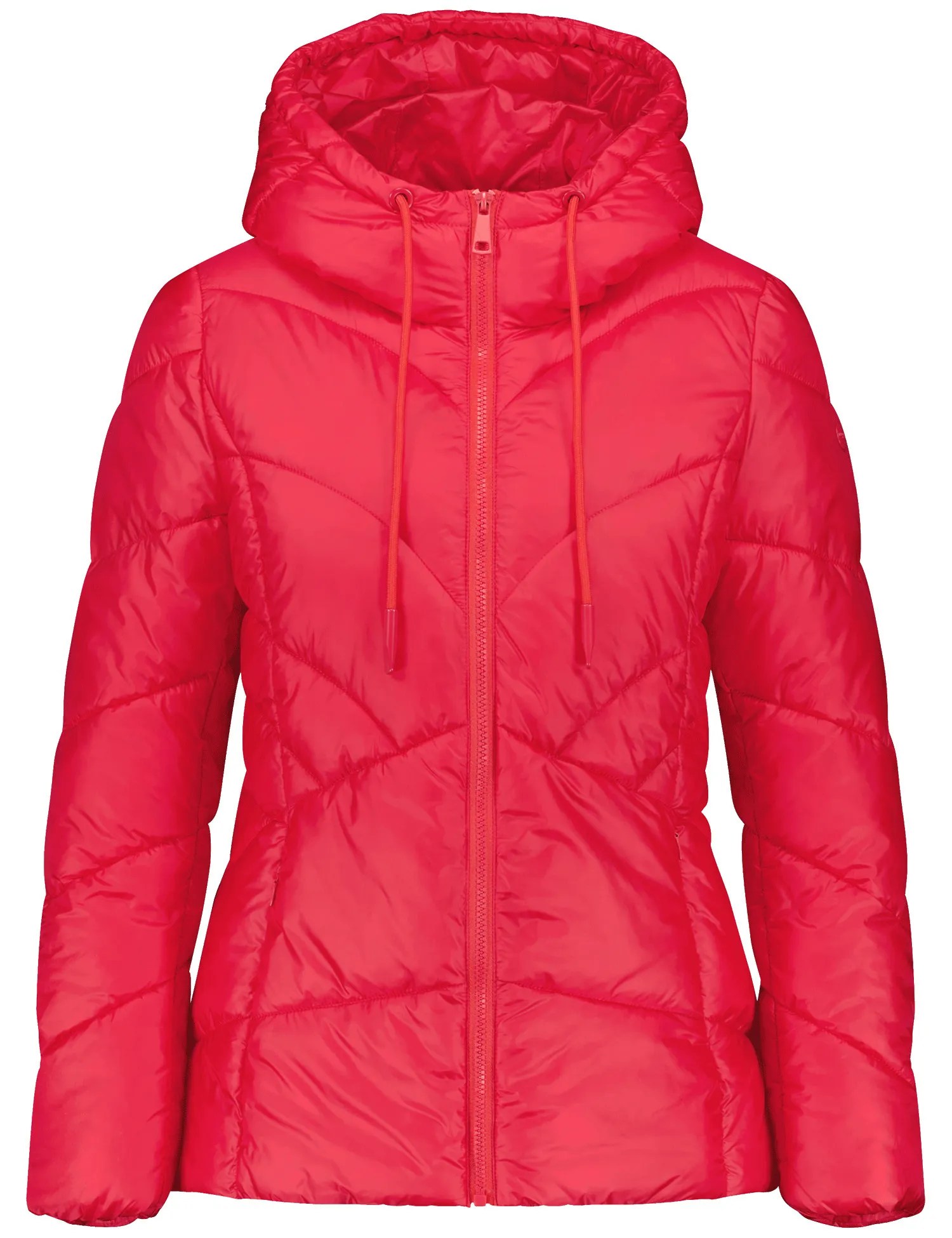 Fitted quilted jacket with a hood