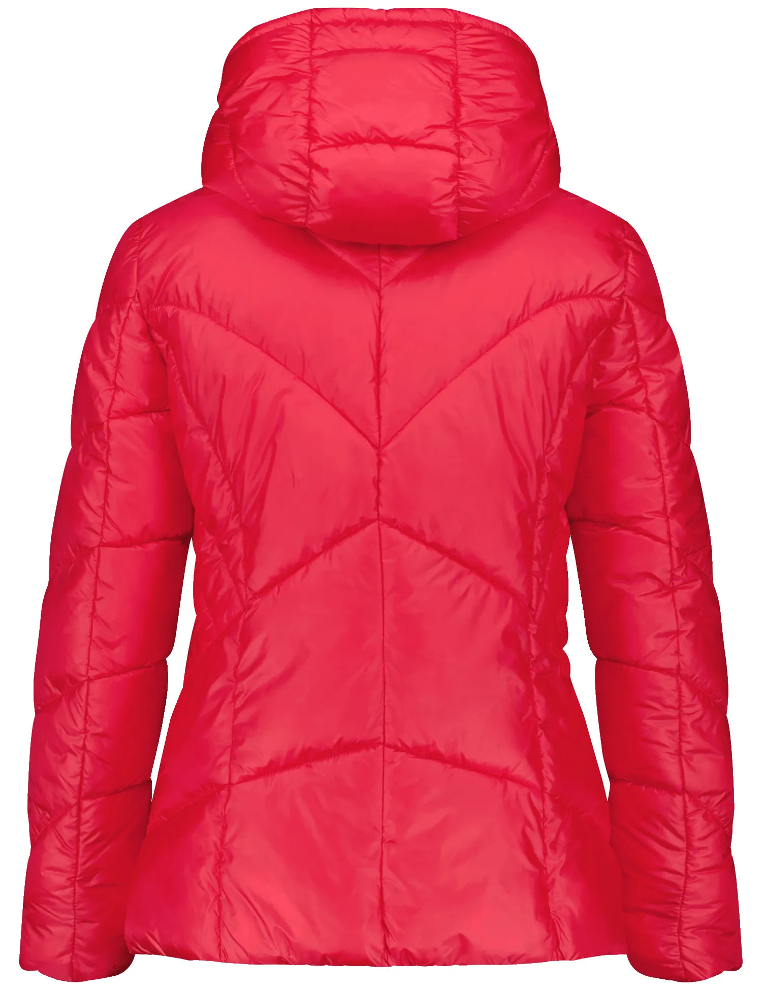 Fitted quilted jacket with a hood