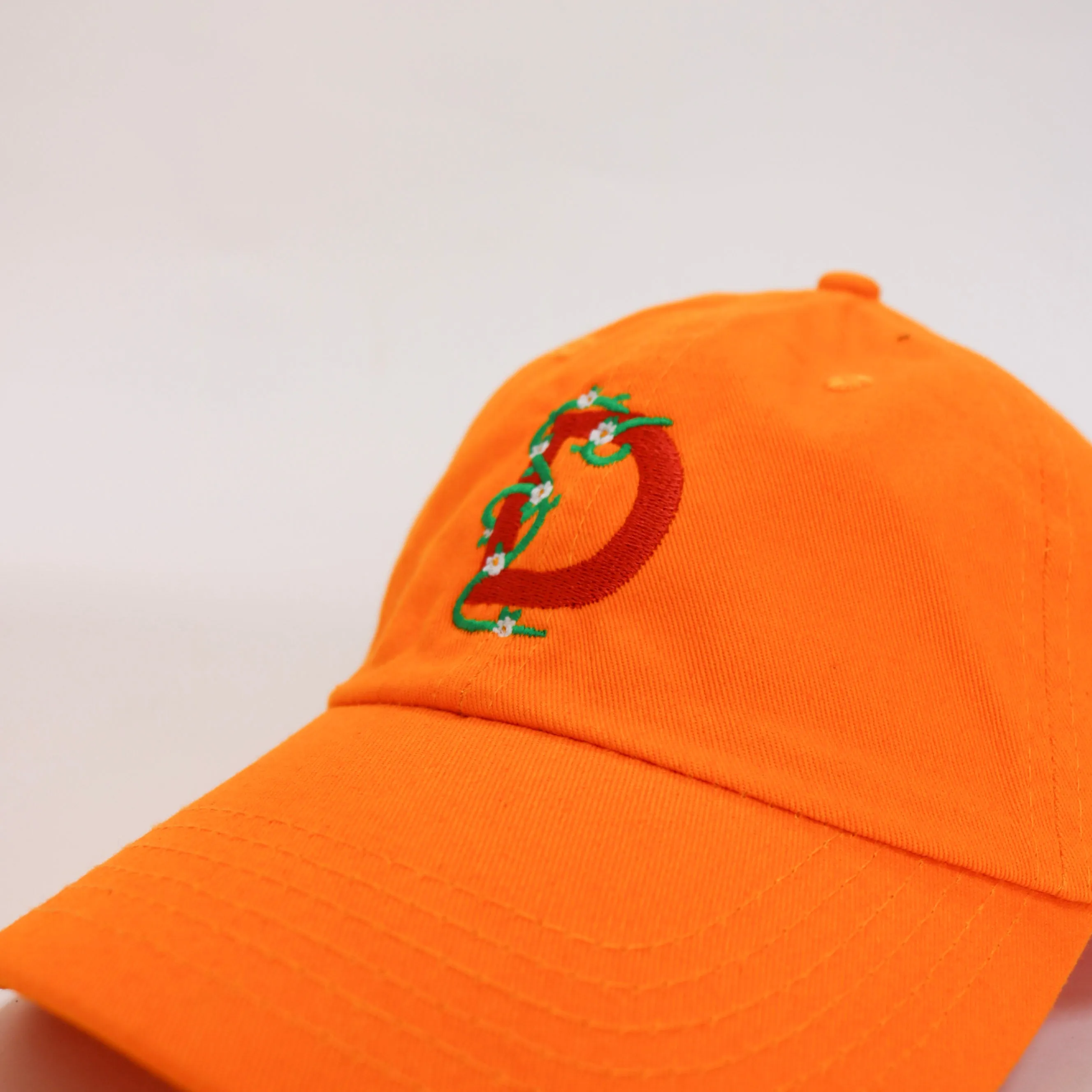 Floral Letter D Dad Hat (Yellow)