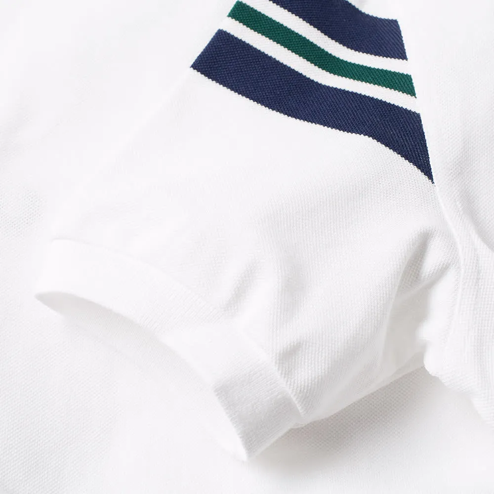 Fred Perry Bomber Sleeve Pique PoloWhite