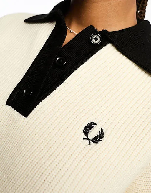 FRED PERRY  |Casual Style Wool Street Style Long Sleeves Plain Logo