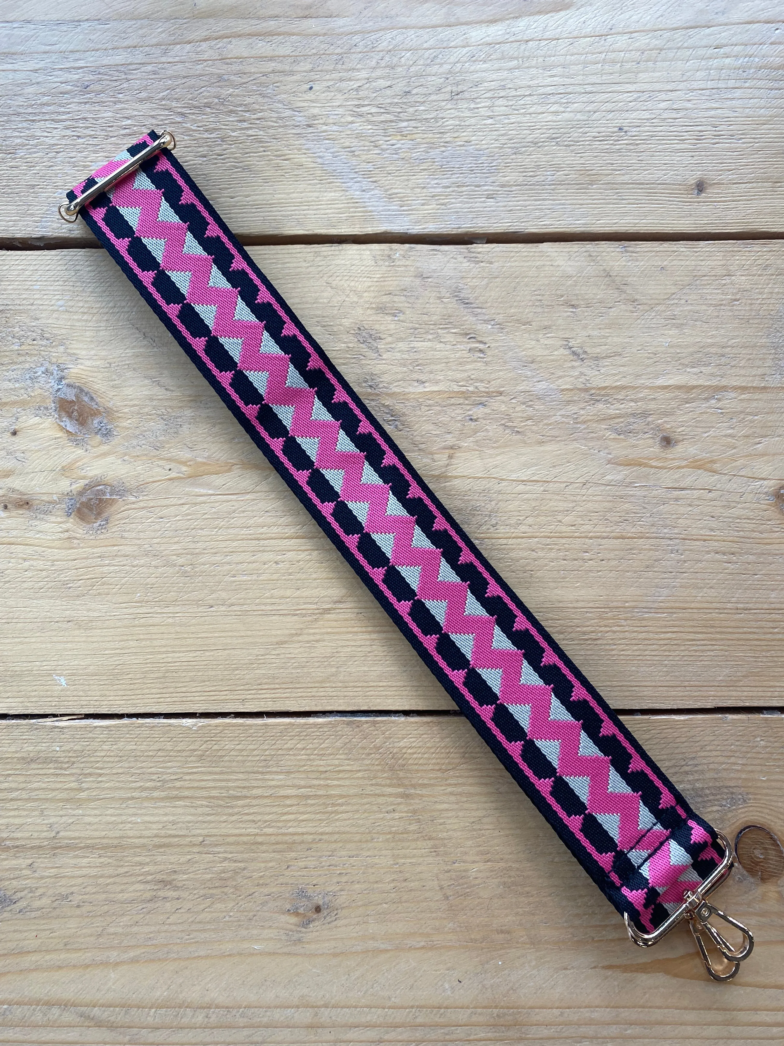 Fuchsia Print Bag Strap