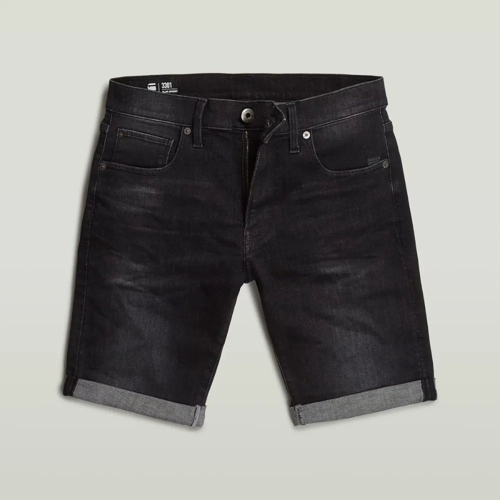 G-Star 3301 Slim Short D10481  Medium Aged Grey