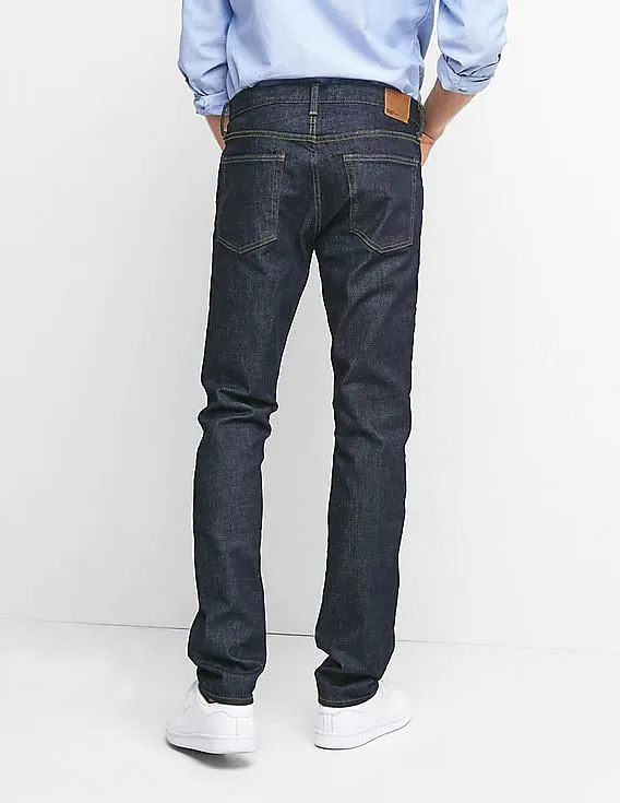 GAP Men Blue Stone Washed Skinny Fit Jeans