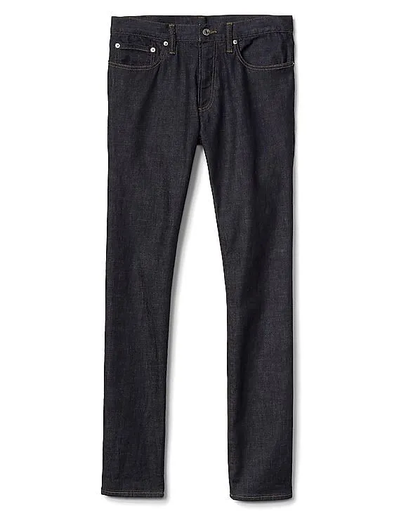 GAP Men Blue Stone Washed Skinny Fit Jeans