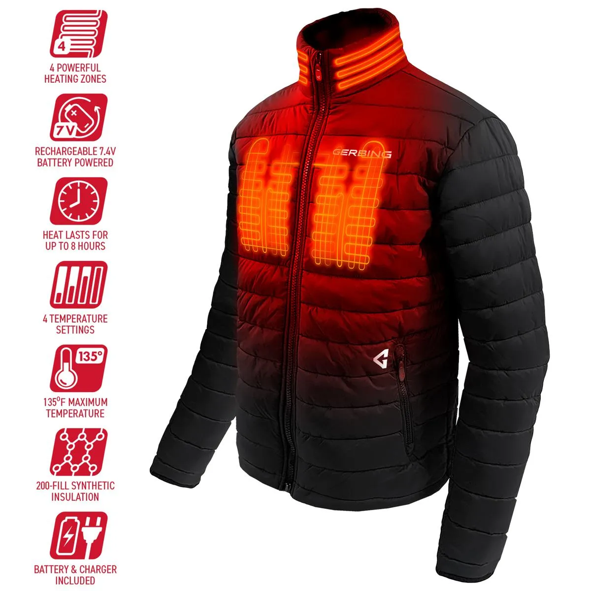 Gerbing 7V Men's Khione Insulated Heated Jacket 2.0