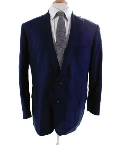 Giorgios of Palm Beach Mens Wool Darted Collared Buttoned Blazer