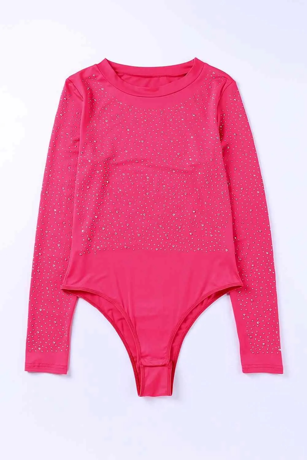 Glamour Rhinestone Long Sleeve Bodysuit