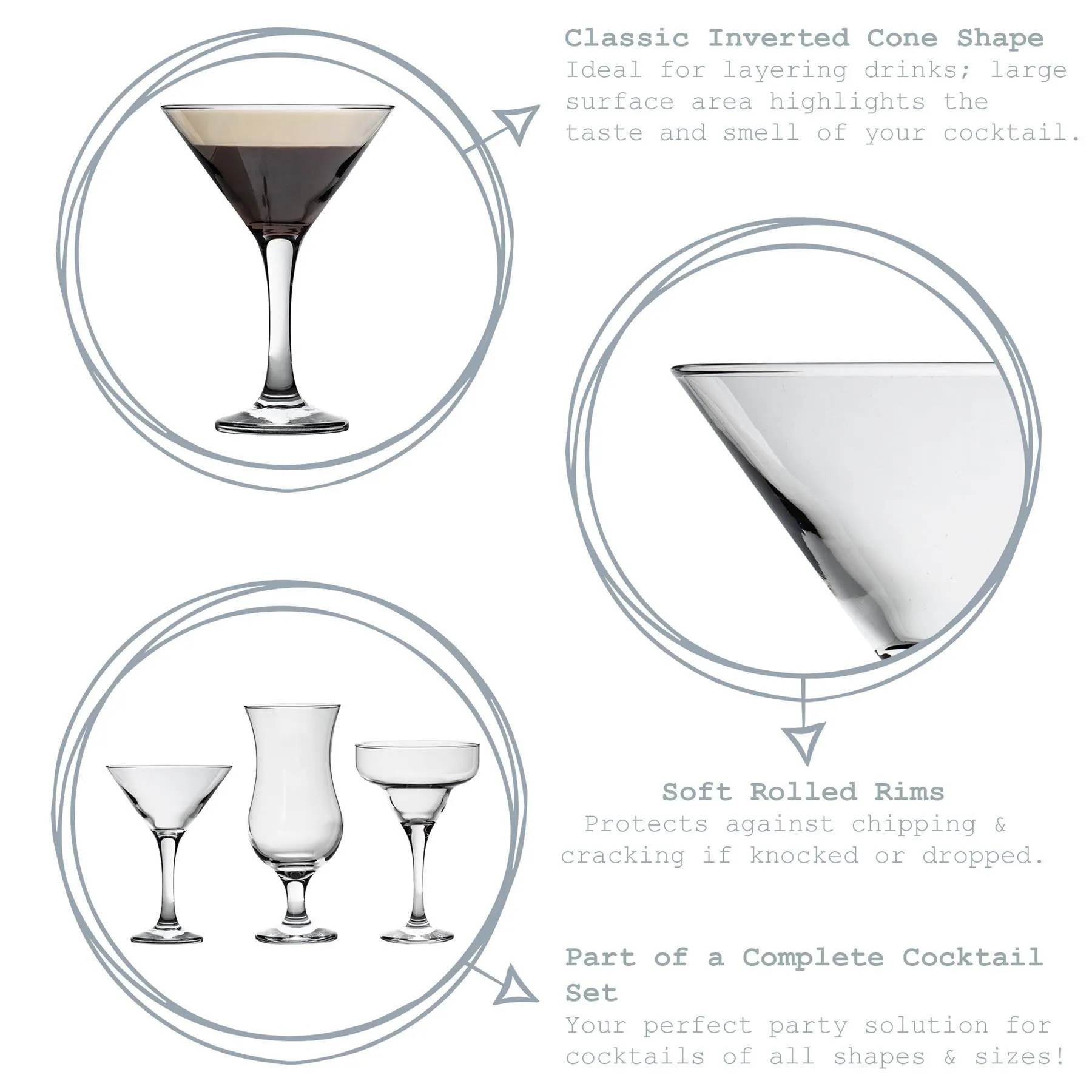 Glassware | Espresso Martini Glasses - 175ml - Pack of 12 | Rink Drink