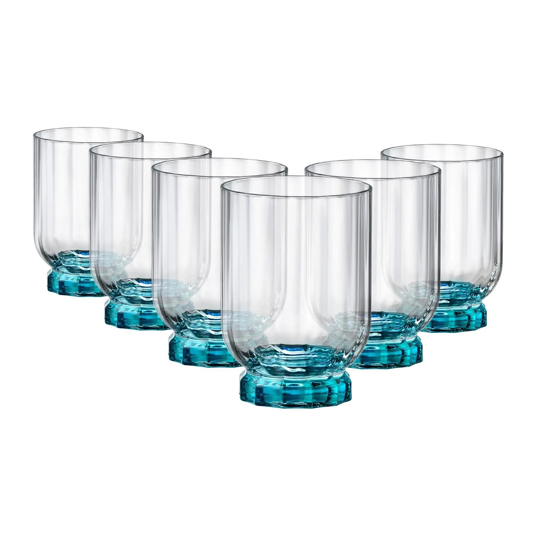 Glassware | Florian Whisky Glasses - 300ml - Blue - Pack of 6 | Bormioli Rocco